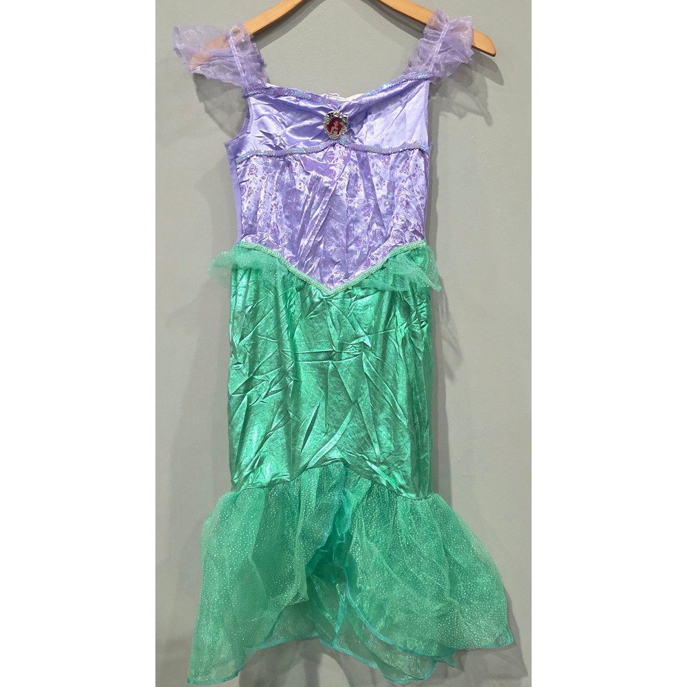 Disney Princess Ariel Little Mermaid Costume Dress Purple Green Girls Size 4-6